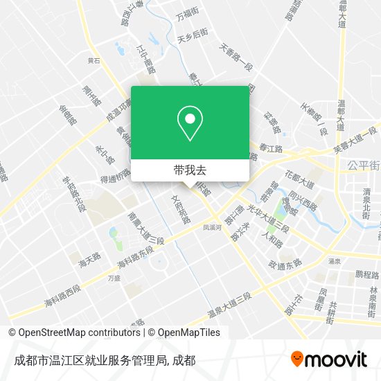 成都市温江区就业服务管理局地图