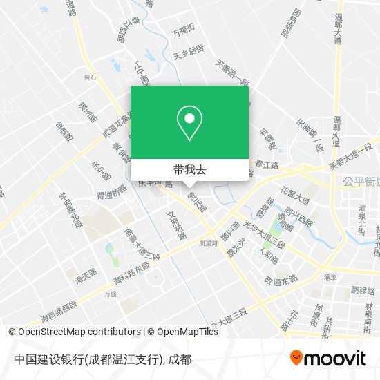 中国建设银行(成都温江支行)地图