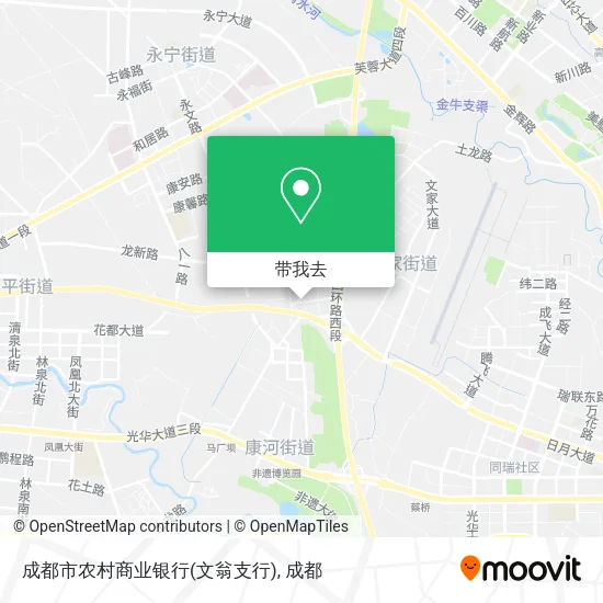 成都市农村商业银行(文翁支行)地图