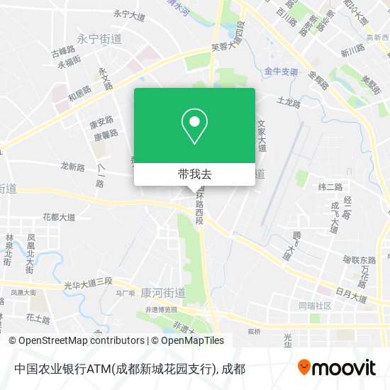 中国农业银行ATM(成都新城花园支行)地图