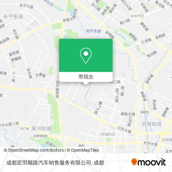 成都宏羽顺路汽车销售服务有限公司地图