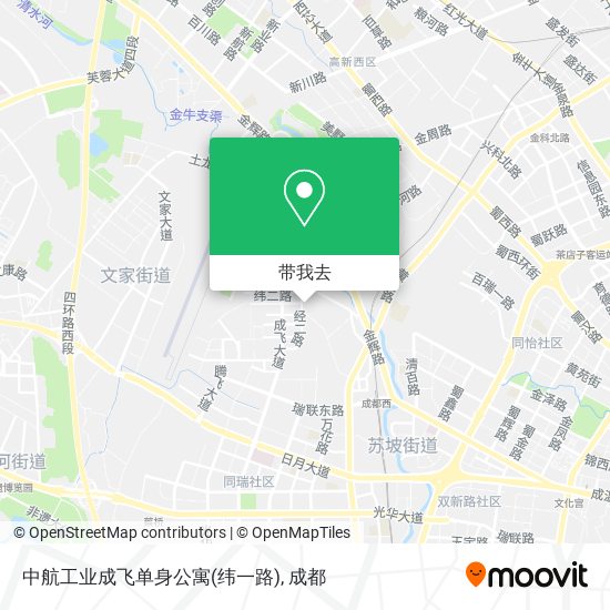 中航工业成飞单身公寓(纬一路)地图