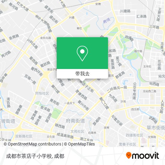 成都市茶店子小学校地图