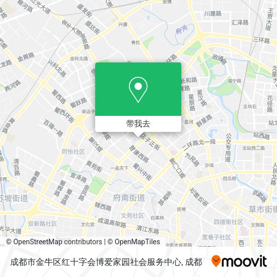 成都市金牛区红十字会博爱家园社会服务中心地图