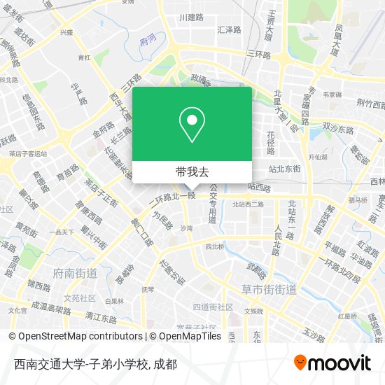 西南交通大学-子弟小学校地图