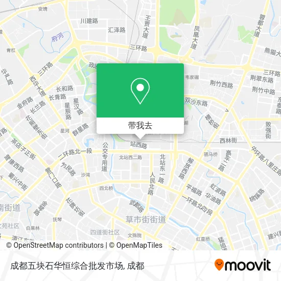 成都五块石华恒综合批发市场地图