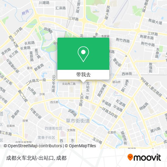 成都火车北站-出站口地图