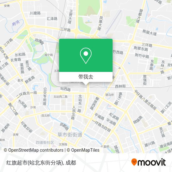 红旗超市(站北东街分场)地图