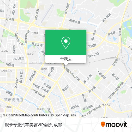 靓卡专业汽车美容VIP会所地图
