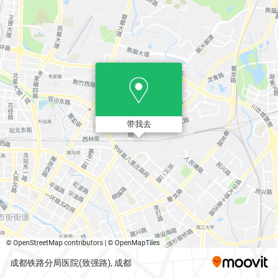 成都铁路分局医院(致强路)地图