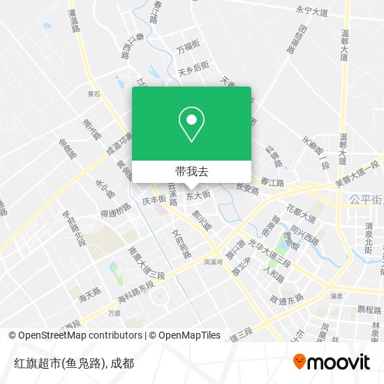 红旗超市(鱼凫路)地图