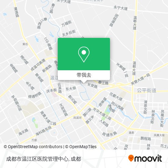 成都市温江区医院管理中心地图