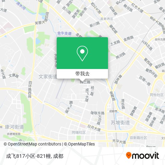 成飞817小区-821幢地图