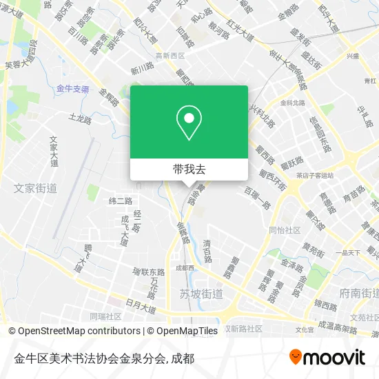 金牛区美术书法协会金泉分会地图