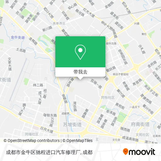 成都市金牛区驰程进口汽车修理厂地图