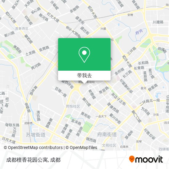 成都檀香花园公寓地图