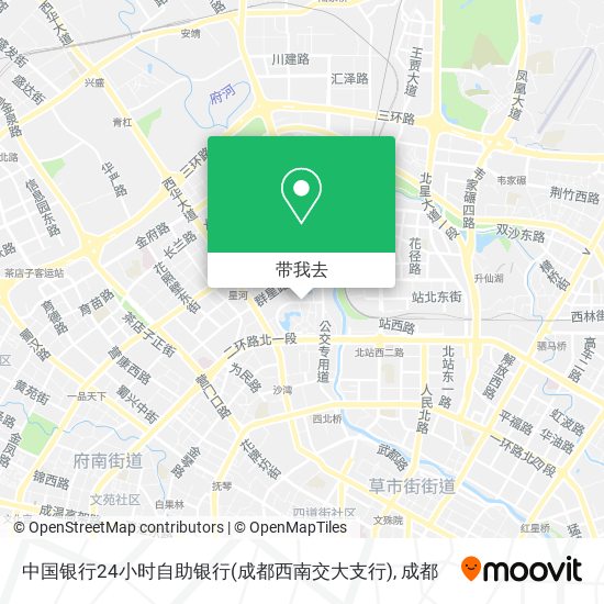 中国银行24小时自助银行(成都西南交大支行)地图