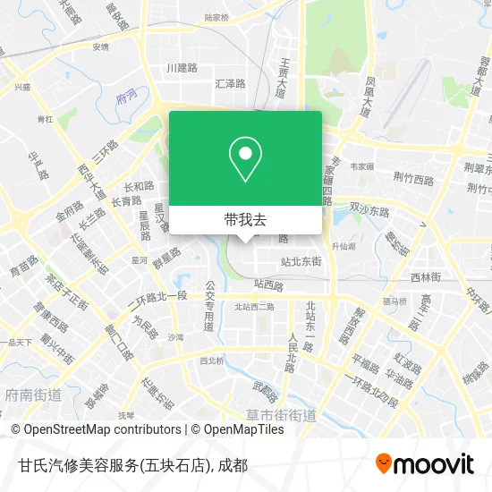 甘氏汽修美容服务(五块石店)地图