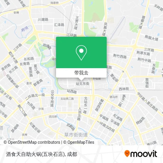 酒食天自助火锅(五块石店)地图