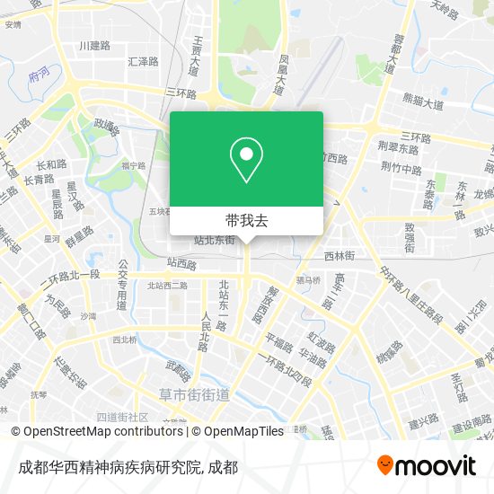 成都华西精神病疾病研究院地图