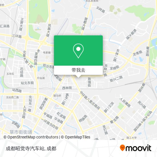 成都昭觉寺汽车站地图