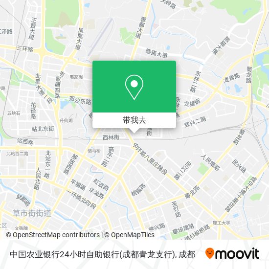 中国农业银行24小时自助银行(成都青龙支行)地图
