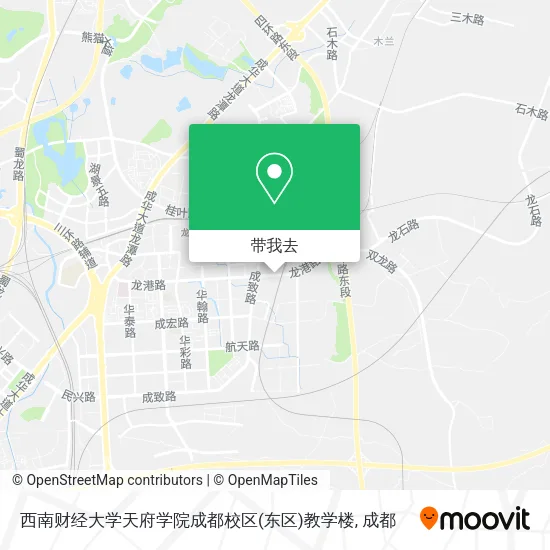 西南财经大学天府学院成都校区(东区)教学楼地图