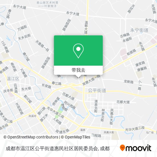 成都市温江区公平街道惠民社区居民委员会地图