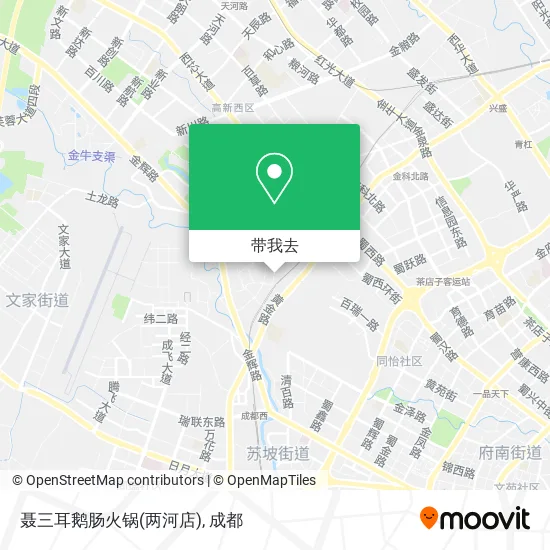 聂三耳鹅肠火锅(两河店)地图