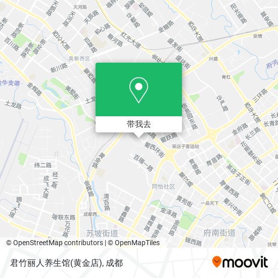 君竹丽人养生馆(黄金店)地图