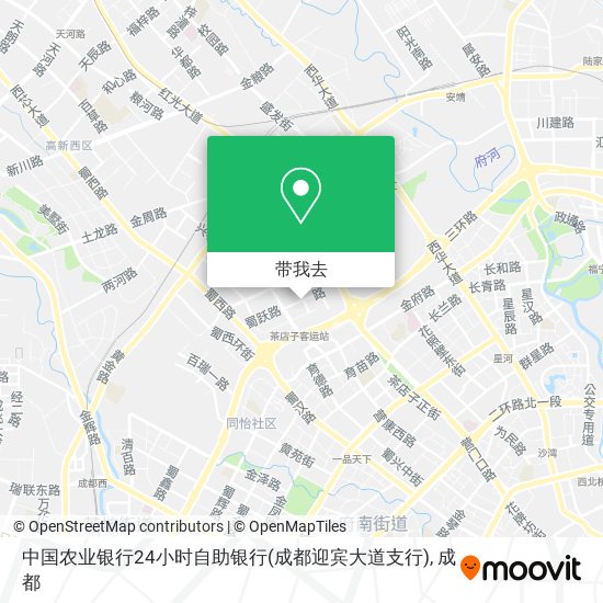 中国农业银行24小时自助银行(成都迎宾大道支行)地图