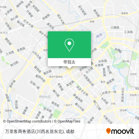 万里客商务酒店(川西名居东北)地图
