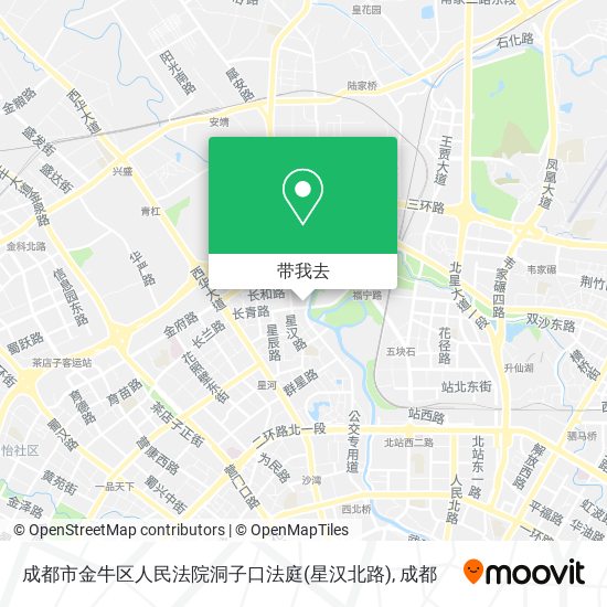成都市金牛区人民法院洞子口法庭(星汉北路)地图