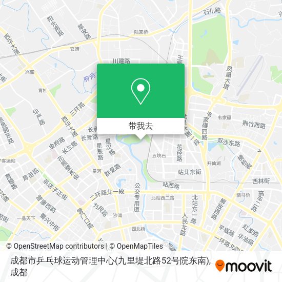 成都市乒乓球运动管理中心(九里堤北路52号院东南)地图