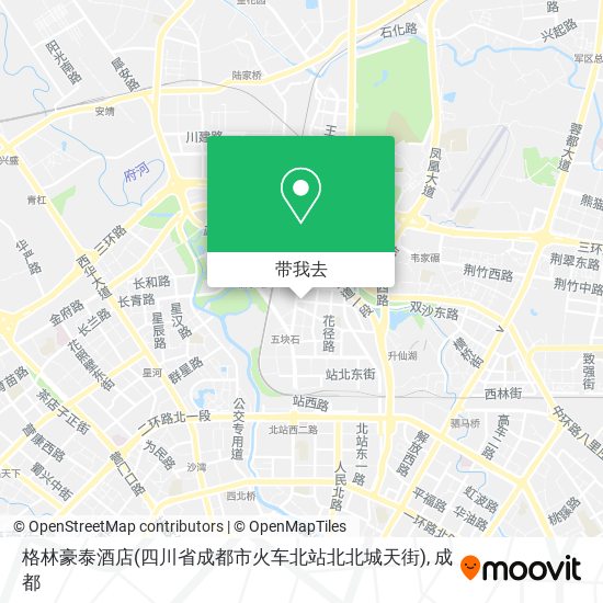 格林豪泰酒店(四川省成都市火车北站北北城天街)地图