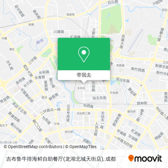 吉布鲁牛排海鲜自助餐厅(龙湖北城天街店)地图