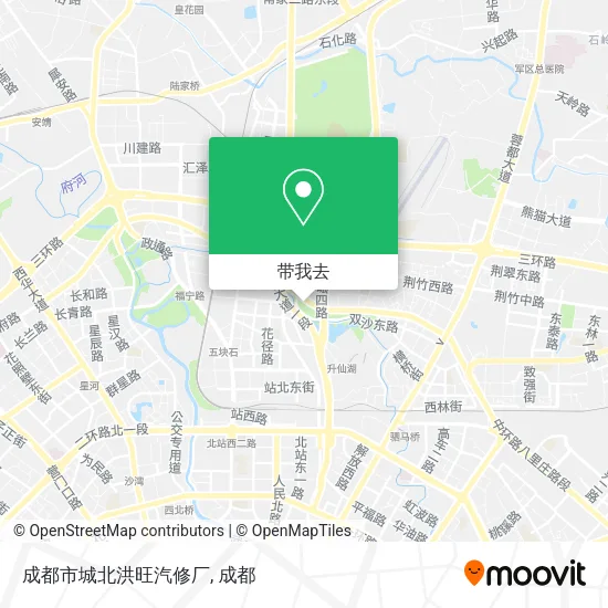 成都市城北洪旺汽修厂地图