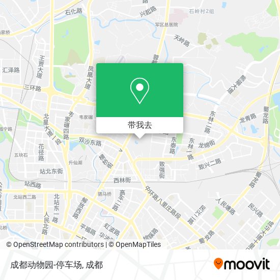 成都动物园-停车场地图