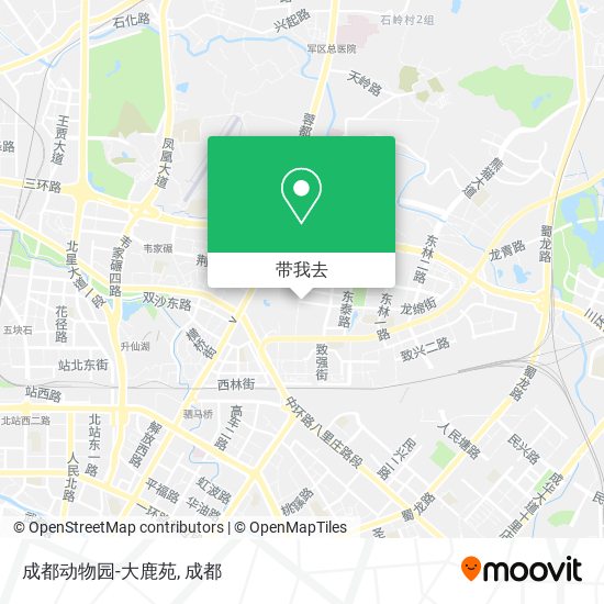 成都动物园-大鹿苑地图