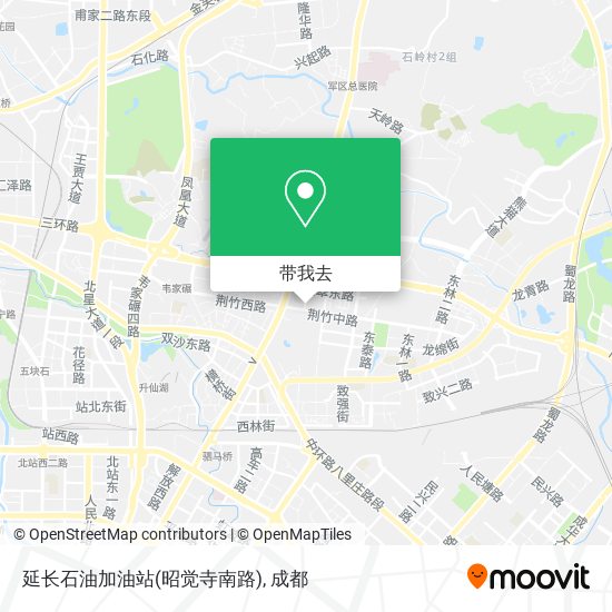 延长石油加油站(昭觉寺南路)地图