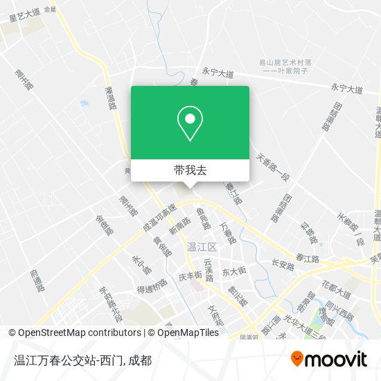 温江万春公交站-西门地图
