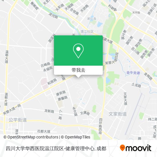 四川大学华西医院温江院区-健康管理中心地图