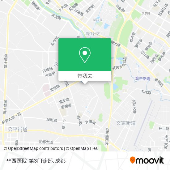 华西医院-第3门诊部地图
