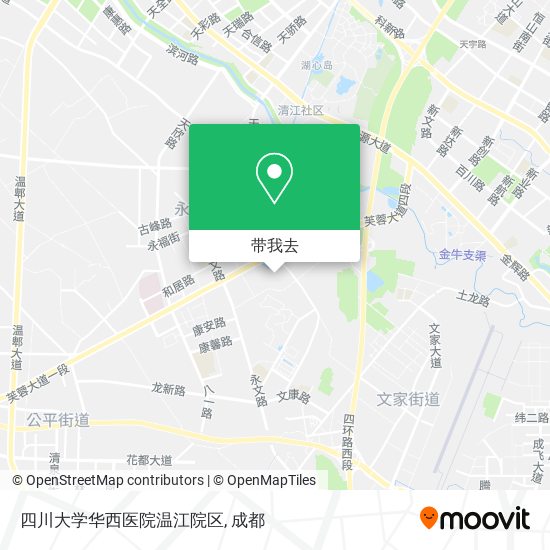 四川大学华西医院温江院区地图