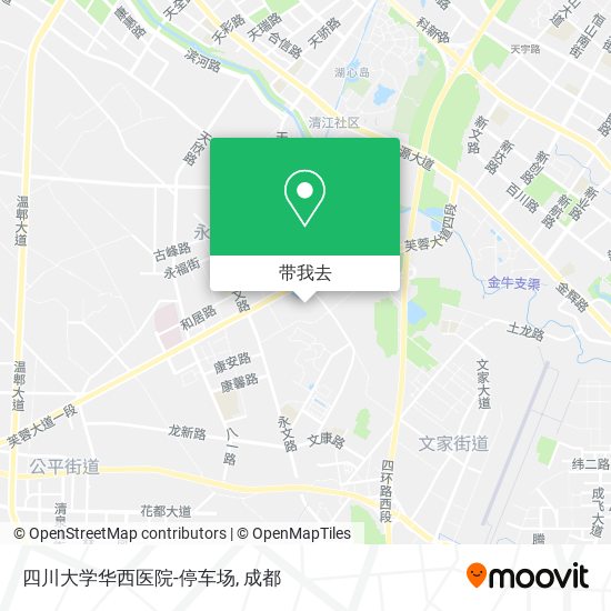 四川大学华西医院-停车场地图