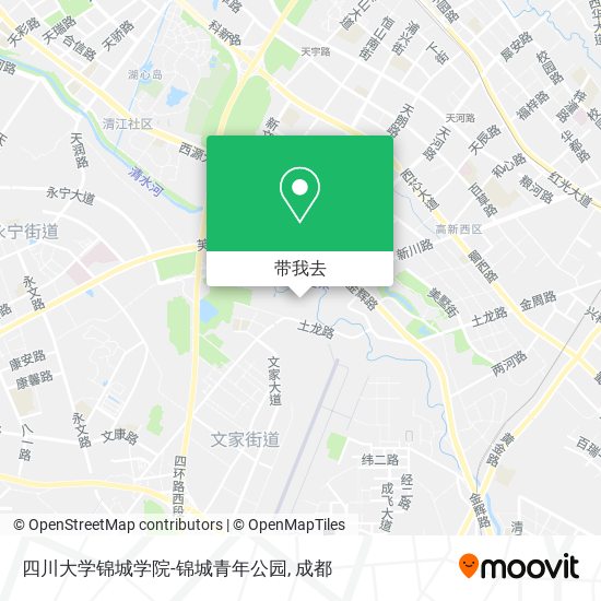 四川大学锦城学院-锦城青年公园地图