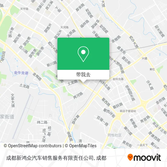 成都新鸿众汽车销售服务有限责任公司地图