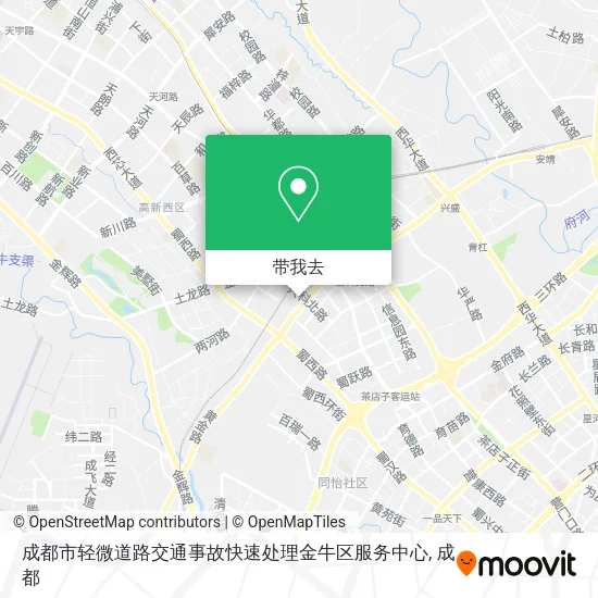 成都市轻微道路交通事故快速处理金牛区服务中心地图