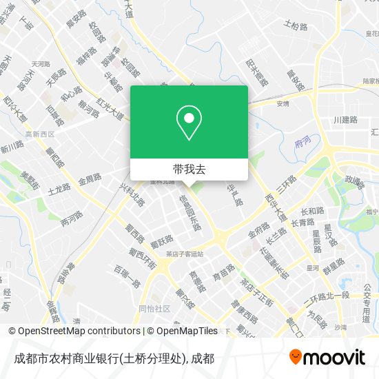 成都市农村商业银行(土桥分理处)地图
