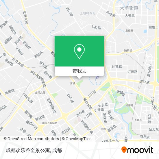 成都欢乐谷全景公寓地图